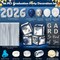 Graduation Party Decoration Class of 2026, 86PCS Blue & Silver Graduation Party Supplies High School College Grad Balloon Boxes with Letter, Foil Curtain, LED String Light, Balloon Garland Kit